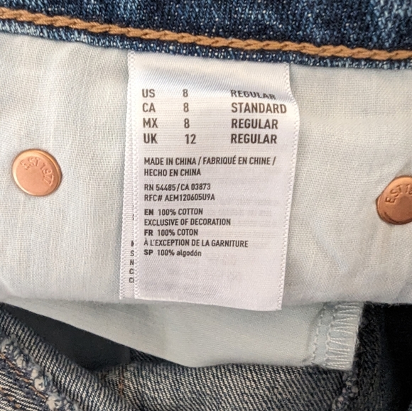 AEO American Eagle Hi-Rise Festival Mini Denim Jean Skirt Sz 8 - Picture 7 of 7